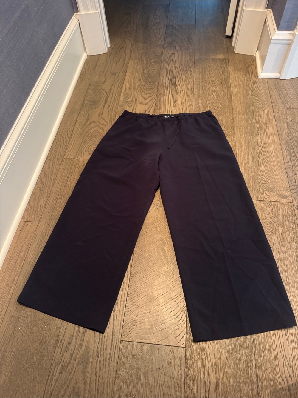 GAP Wide-Leg Track Pants in Navy Blue